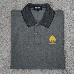 Ashworth Black & White Embroidered Polo